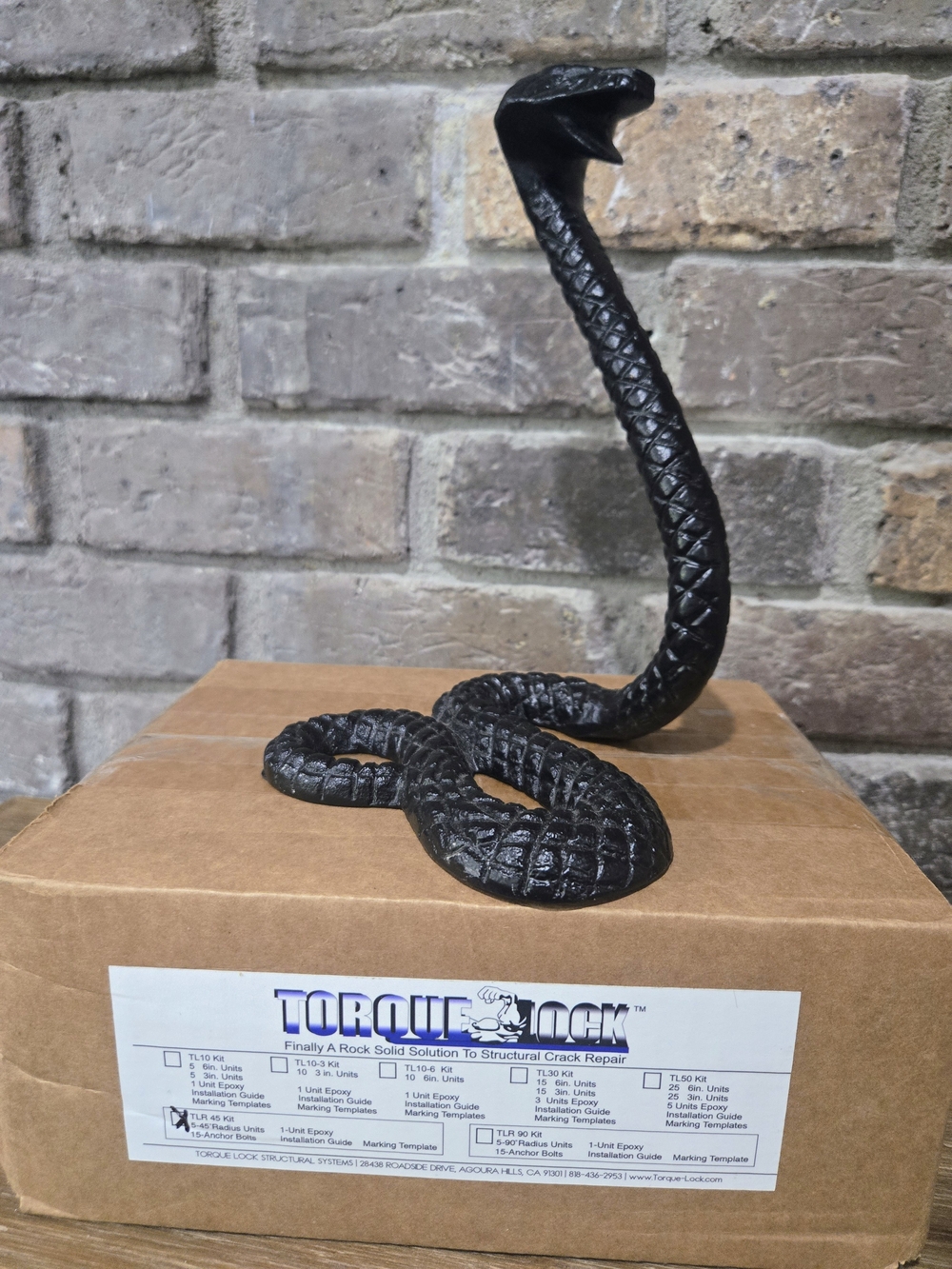 Black Cobra Reptile Hide Decor